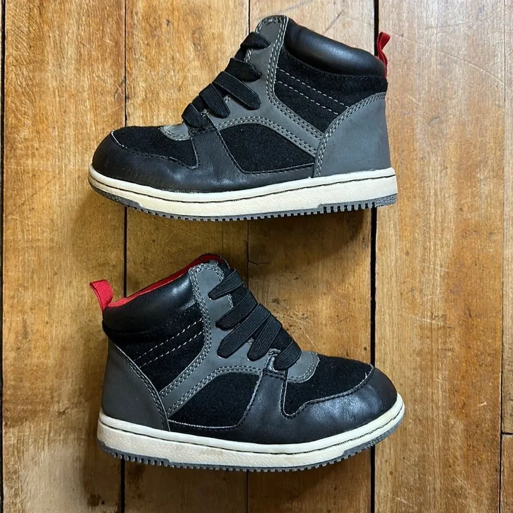 Gap sneakers size 10 Black Gray No Tie Hightop Sneakers spring